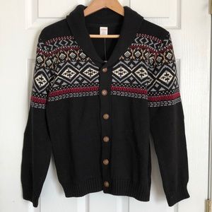 Black Fair isles sweater.